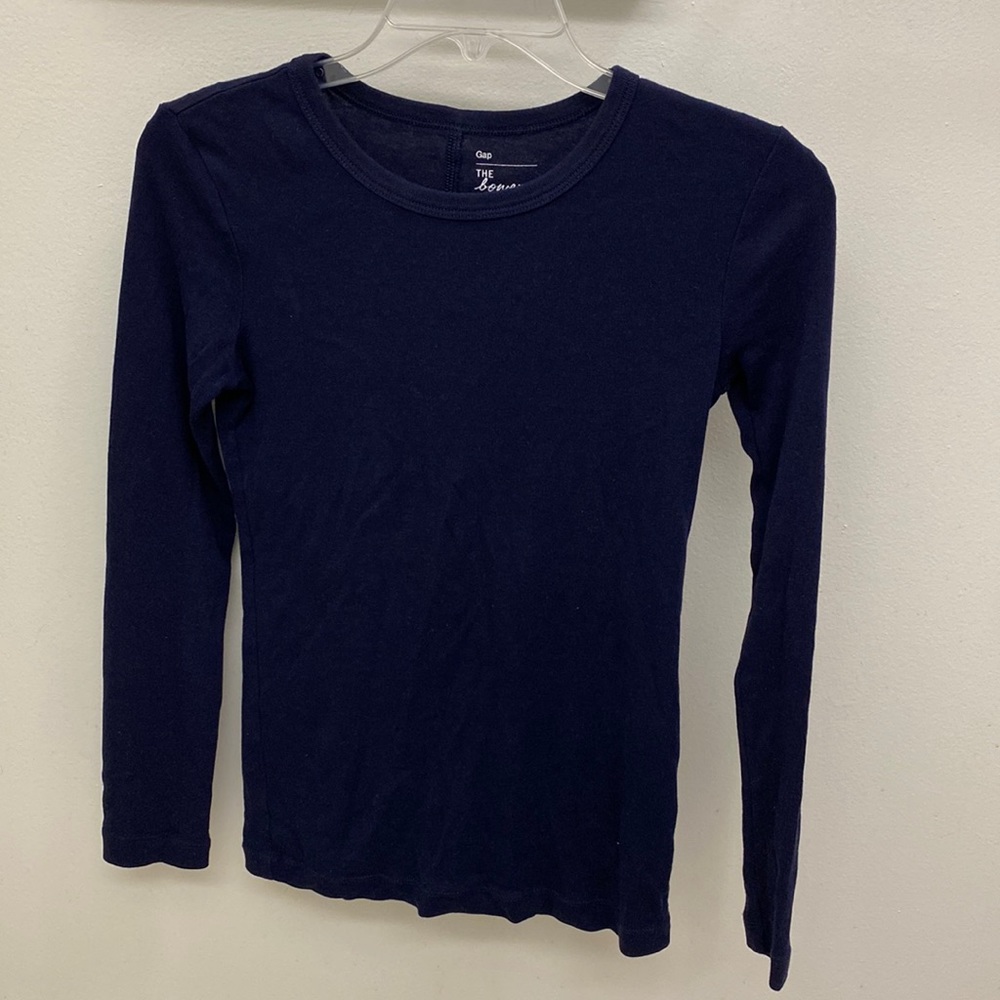 Navy Gap super soft crew long sleeve shirt